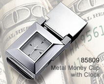 Metal Money Clip with Clock_85809