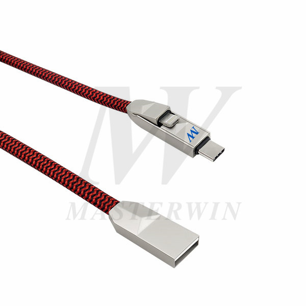 3-In-1_USB_2.0_Webbing Cable with Zinc Alloy Housing_UC17-001