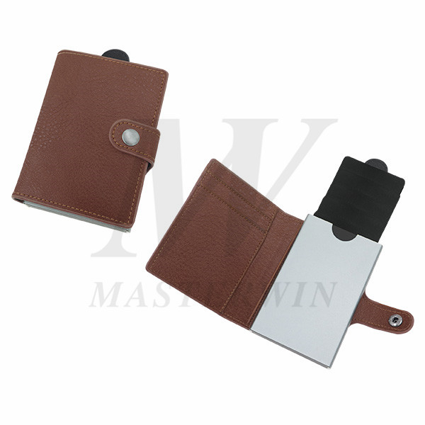 Alumium Credit Card Cases with PU Pouch_PC18-011PBW